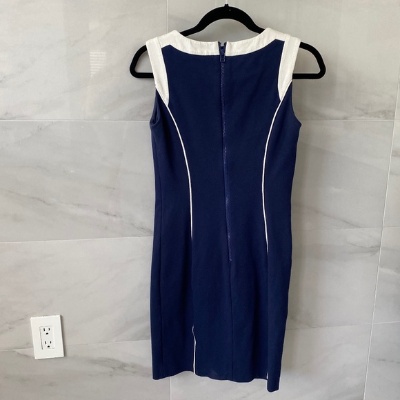 2/$16 Pink Tartan Navy/White Sheath Dress - Size XS - Picture 2 of 3